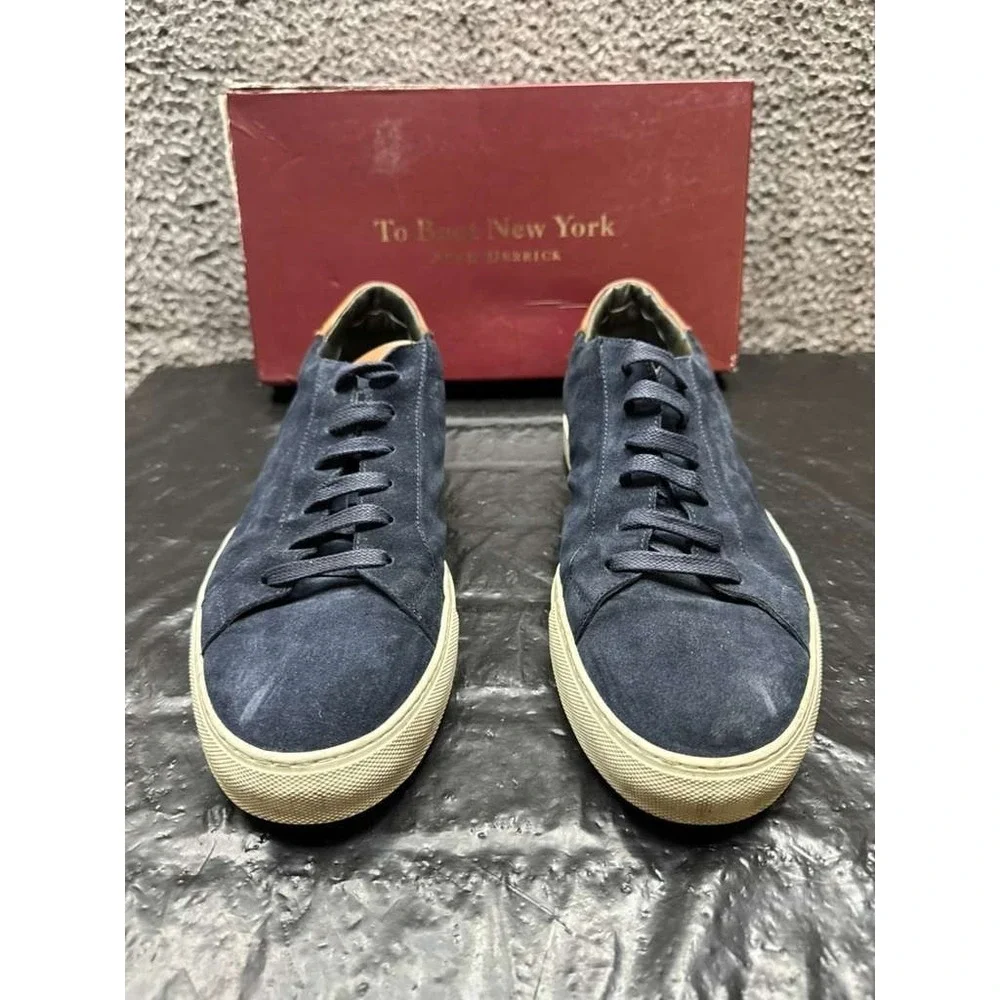 To Boot New York Derrick Suede Handmade‎ Sneakers Navy Blue Mens Size 12 US